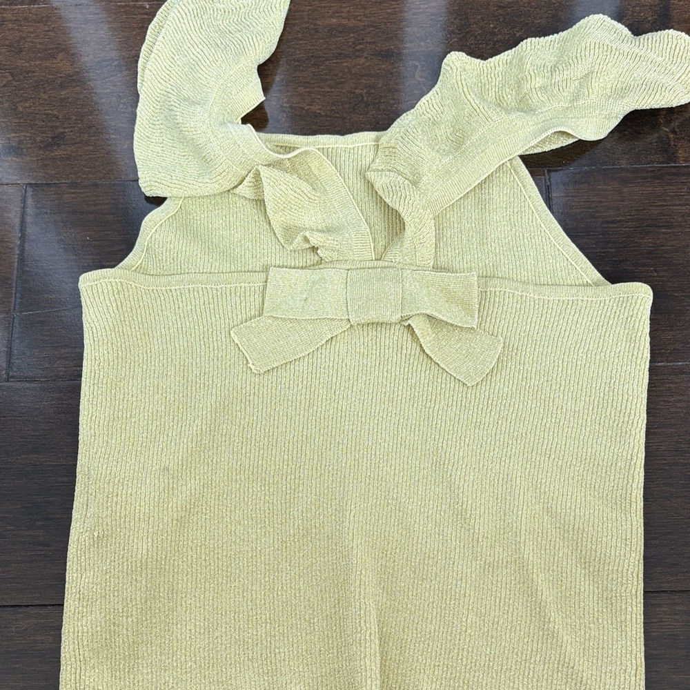 Zara Cream Ruffle Strap Tank Top - Picture 3 of 3